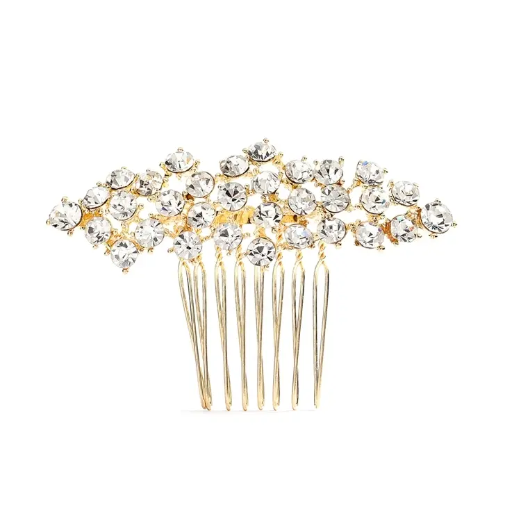 'Willa' Crystal Cluster Golden Comb 
