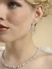 1. 'Saskia' CZ Bridal Necklace with CZ Marquis Flowers thumbnail