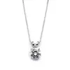 'Lindsey' CZ Round-Cut Necklace with Double Loop Top thumbnail