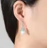 Vintage inspired 'Flapper' white pearl drop earrings thumbnail