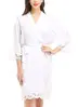 Pure Cotton Bridal Robe with Soft lace finishes thumbnail