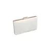 Pearlescent White lace & Gold trim clutch thumbnail