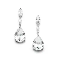 'Rachel' Cubic Zirconia Event Earrings with Dainty Marquise & Pear Drop