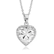 'Sweet Heart' Heart Shaped CZ Pendant and Chain