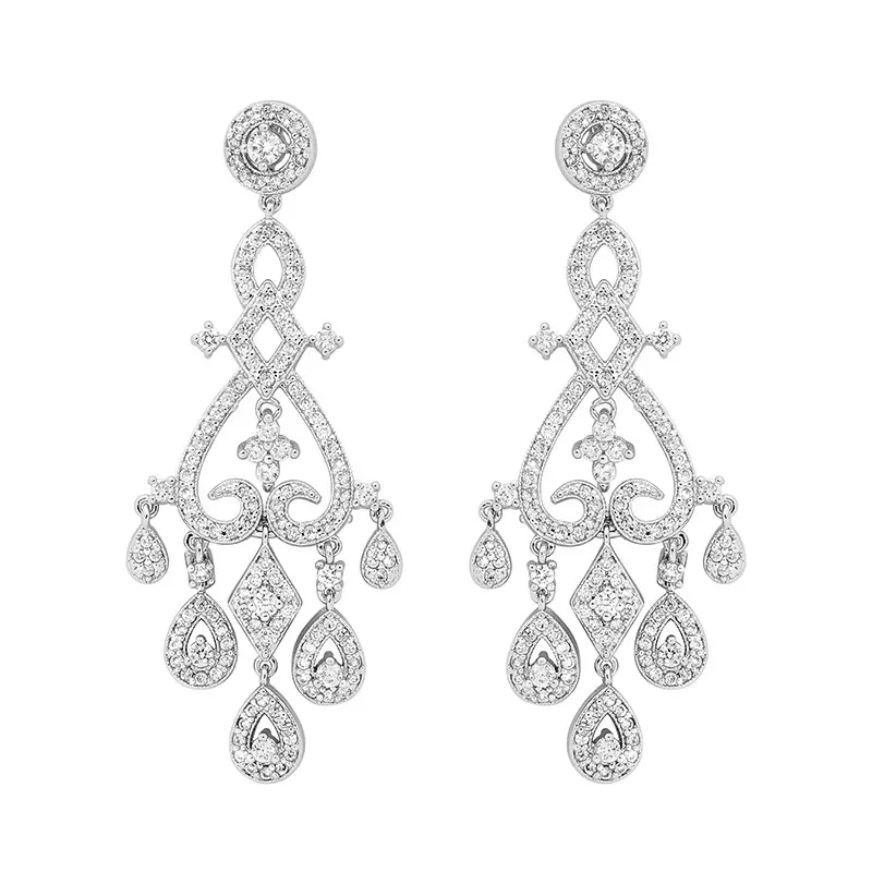 'Diva' Cubic Zirconia Chandelier Event Earrings