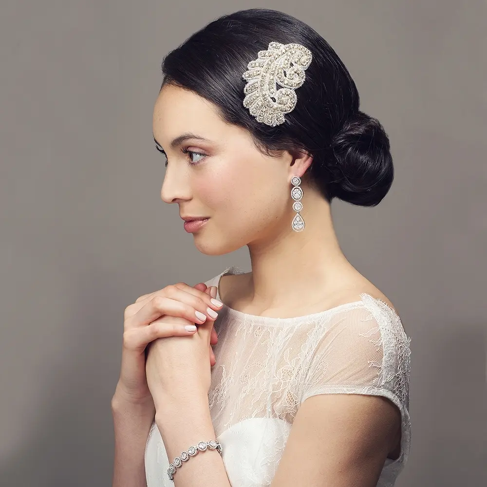 1. 'Empress' Vintage Rhinestone Bridal Hair Comb