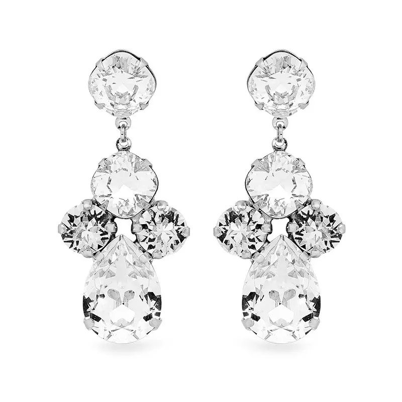 Clear Crystal Drop Earrings