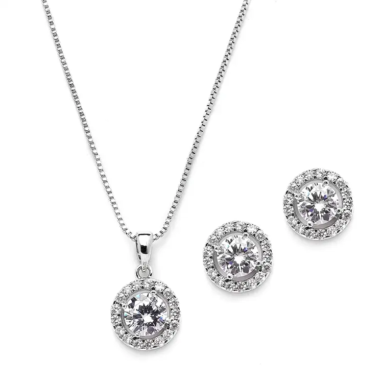 Silver necklace discount and earrings