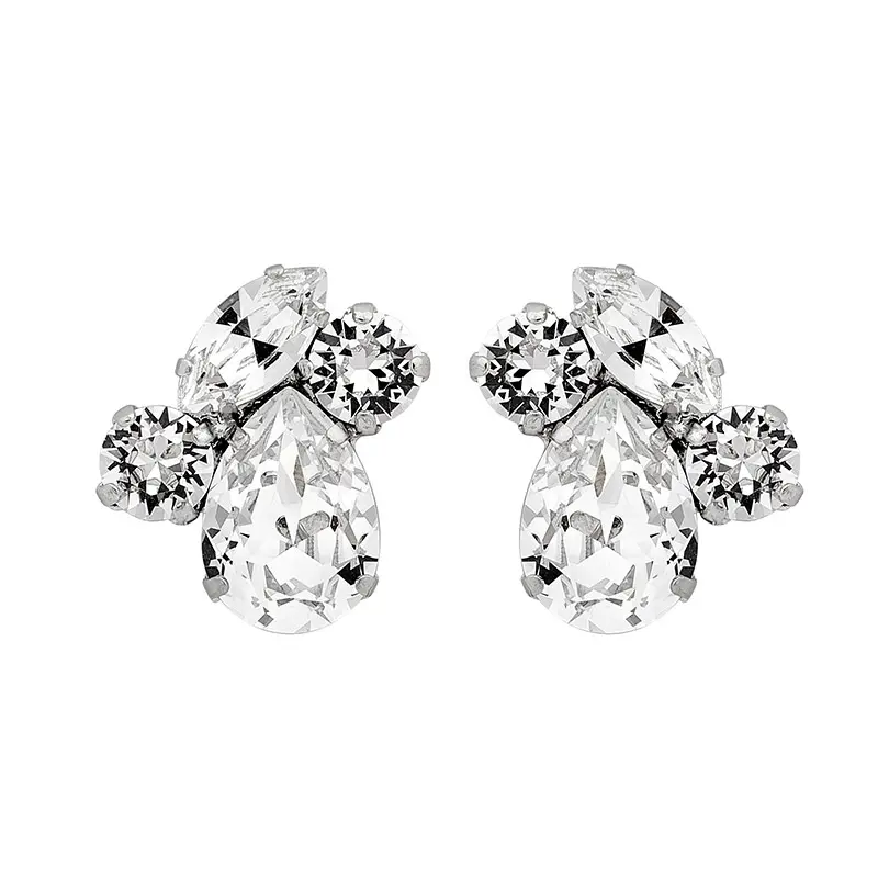 Crystal cluster sale earrings