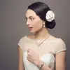 1. 'Odette' Cubic Zirconia Pearl Bridal Earrings - White  thumbnail