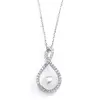 'Eternity Symbol' Cubic Zirconia Bridal Necklace / Pendant - Last one! thumbnail
