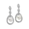 'Scarla' Cubic Zirconia Pearl Drop Earrings thumbnail