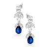 'Giselle' Sapphire Blue Cubic Zirconia Event Earrings thumbnail
