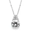 'Victoria II' Cubic Zirconia Wedding Pendant and Necklace - Last One! thumbnail