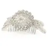 'Empress II' Rhinestone Pearl & Crystal Beaded Bridal Hair Comb thumbnail