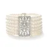 'Keira' Vintage Etched Pearl Bridal Bracelet  thumbnail