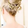 1. Gold Leaf 'Fiorentina' Hair Comb - Matte Gold by Stephanie Browne thumbnail