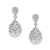 Vintage Etched Cubic Zirconia Drop Earrings thumbnail