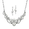 Freshwater Pearl & Crystal Wedding  Necklace and Earrings Set thumbnail