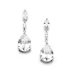 'Rachel' Cubic Zirconia Event Earrings with Dainty Marquise & Pear Drop thumbnail