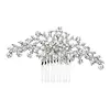 Crystal Hair Comb with Shimmering Leaves thumbnail