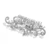 'Issy' Wedding / Debutante Hair Comb with Pavé Crystal Vines in Silver thumbnail
