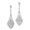 'Erin' Dramatic Vintage Earrings in Cubic Zirconia thumbnail