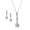 'Analia' Necklace Set with Pavé Top & Cubic Zirconia Pears thumbnail