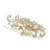 'Issy' Gold Wedding Hair Comb with Pavé Crystal Vines thumbnail