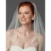 Rhinestone Edge Wedding  Veil with Pearls & Beads - Ivory thumbnail