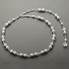 1. Elegant Back Necklace with Ivory Pearls & Crystals thumbnail