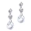 'Prague' Cubic Zirconia Earrings with Clear Crystal Drops thumbnail