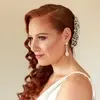 1. 'Glamorous' Bold Scrolls Wedding / Debutante Hair Comb with Crystals thumbnail