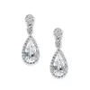 'Victorian' Teardrop Cubic Zirconia Event Earrings thumbnail