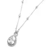 Alyssa Brilliant Cubic Zirconia Pear Drop Necklace thumbnail