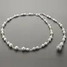'Candice' White Pearl & Crystal Long Back Necklace thumbnail