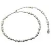 Elegant Wedding Back Necklace with White Pearls & Crystals thumbnail