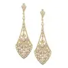 'Erin' Dramatic Gold Vintage Cubic Zirconia Earrings thumbnail