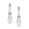 Crystal Teardrop Ivory Pearl Event Earrings thumbnail