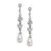 Linear Freshwater Pearl Vintage Bridal Earrings thumbnail