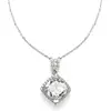 'Alyssa' Pavé Cubic Zirconia Cushion Cut Necklace thumbnail