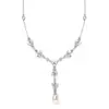 'Tulip' Freshwater Pearl & Cubic Zirconia Wedding Necklace thumbnail