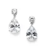 'Adele' Cubic Zirconia Pear Shape Drop Earrings thumbnail