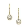 'Delicate' Cubic Zirconia Gold Pave Drop Earrings thumbnail