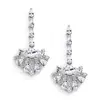 'Art Deco' Fan Design Cubic Zirconia Event Earrings thumbnail