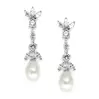 'Tulip' Freshwater Pearl & Cubic Zirconia Earrings thumbnail