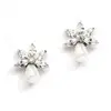 'Evie' Cubic Zirconia Earrings with Freshwater Pearls thumbnail
