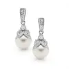 'Forever' Pearl & Crystal Earrings thumbnail