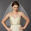 'Lilla' Gold Edged Elbow Length Bridal Veil thumbnail