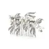 'Bella II' Freshwater Pearl & Crystal Hair Comb thumbnail